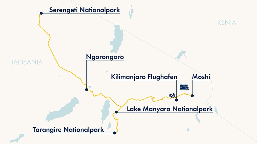 AIFS-Adventure-Trips-Tansania-Northern-Tanzania-Explorer-Map-Karte