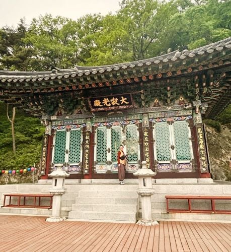 Tempelstay während des Abenteuerurlaubs in Südkorea mit AIFS