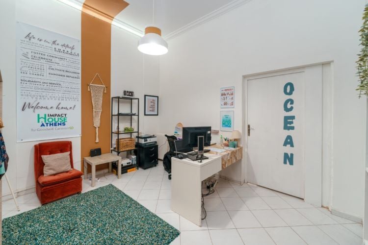 Rezeption der Volunteerunterkunft in Athen beim Freiwilligenprojekt in Griechenland mit AIFS