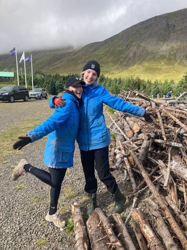 Personen beim Freiwilligenprojekt Forest and Beach in Island