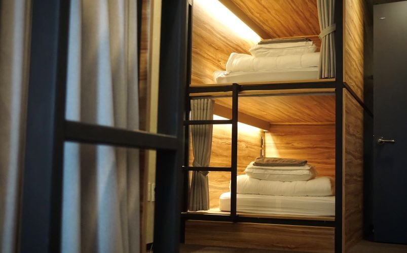 Betten in der Unterkunft bei der Freiwilligenarbeit in Südkorea mit AIFS