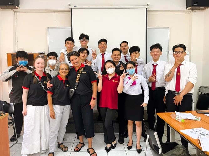 Klassenfoto beim Freiwilligenprojekt English Teaching in Vietnam