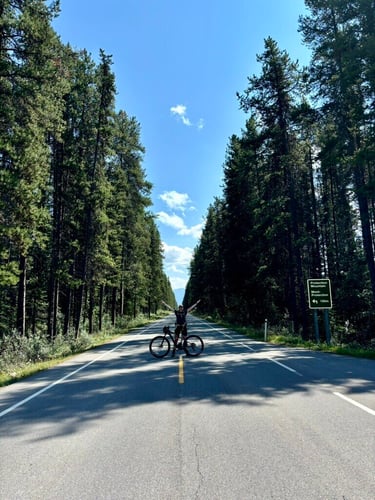 ugc-work-and-travel-kanada-alinac-fahrrad-straße-baum