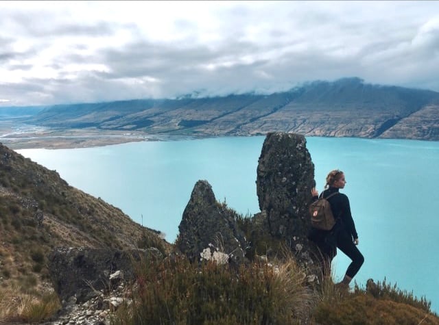Lena genießt die herrliche neuseeländische Natur beim Wandern