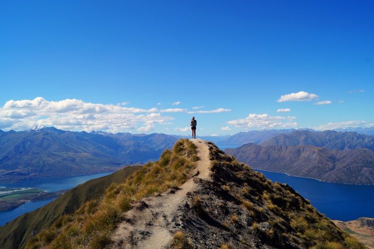 Carolin auf dem Roys Peak