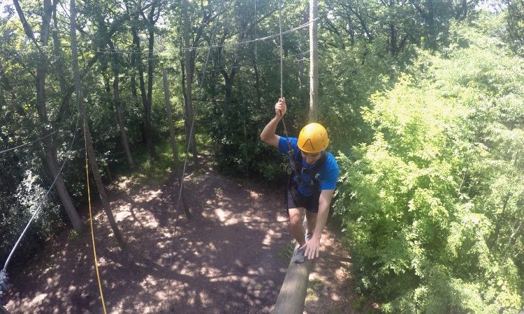 Kletterparcours im Hochseilgarten