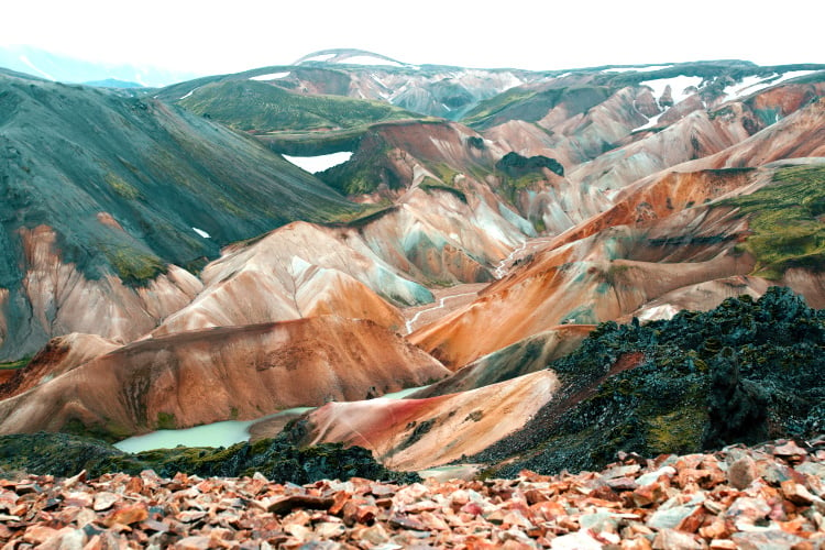 Die Ryolithberge in Landmannalaugar