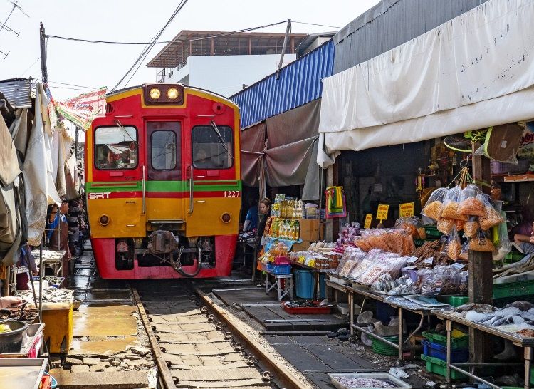 Eisenbahn Markt Thailand