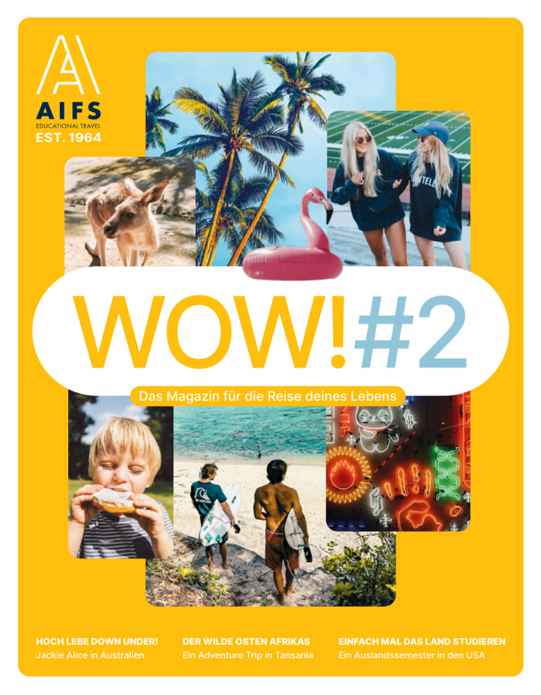Kostenloses AIFS-Reisemagazin