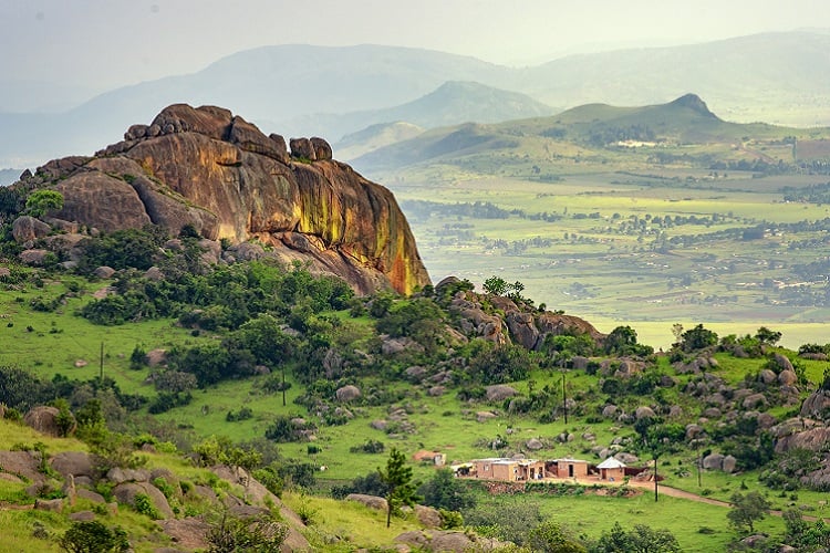 Blick ins Ezulwini Valley in Eswatini