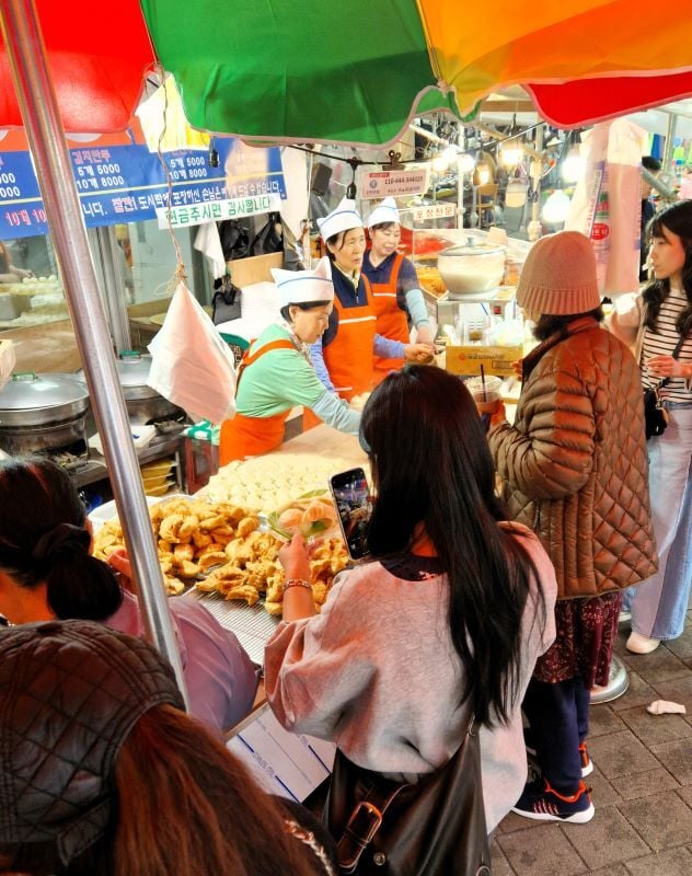 Streetfood Market in Seoul, Südkorea